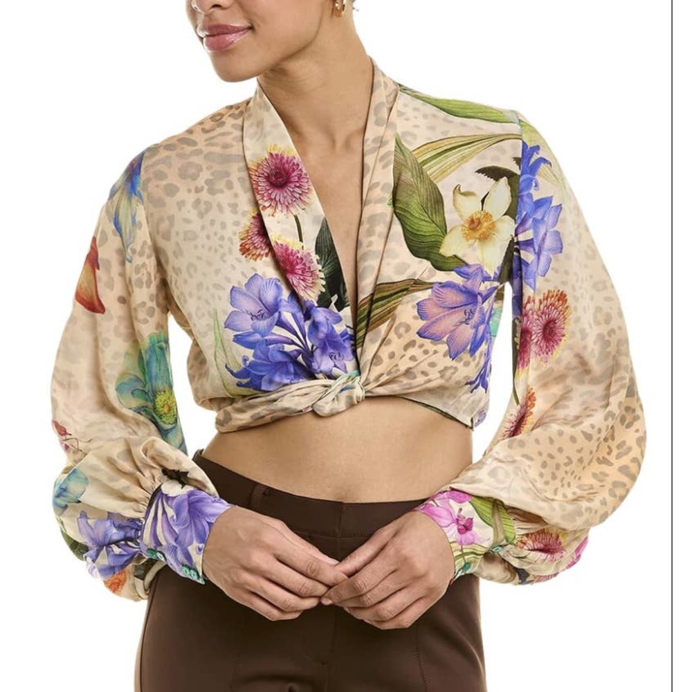 Adriana Iglesias' Mariella Silk Top, Size 34